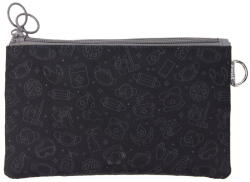 ZIPIT Penar dublu cu fermoar si masca material textil, ZIPIT Face-It Creature - negru (ZP-428592) Penar