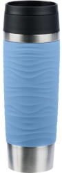 emsa TRAVEL MUG Waves Grande thermal mug (light blue/stainless steel, 0.5 liters) (N2022600) - vexio