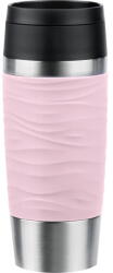 emsa TRAVEL MUG Waves thermal mug (light pink/stainless steel, 0.36 liters) (N2021400)