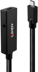 Lindy USB 3.2 Gen 2 active extension cable, USB-C male > USB-C female (black, 5 meters) (43364)