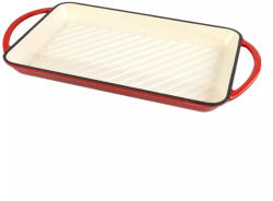 Perfect Home Öntöttvas grill tepsi 33*21, 5 cm zománcozott piros Perfect Home 55010 (55010)
