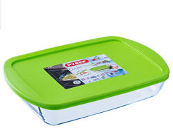 Pyrex Tepsi 40 cm hőálló üveg műanyag tetővel Pyrex 203223 (203223)