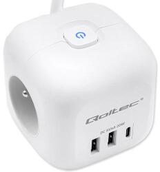 Qoltec 3 Plug + 3 USB 2 m (52547)