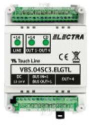 ELECTRA Doza de derivatie video Touch Line, BUS IN/OUT 1/1, 4 iesiri, conectori cu surub - Electra VBS. 04SC3. ELGTL (VBS.04SC3.ELGTL)