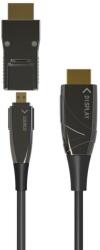 TECHLY Cablu fibra optica Micro HDMI tata - HDMI tata, conector detasabil HDMI, 10M, 4K, Techly ICOC HDMI-HY2D-010, Negru (ICOCHDMI-HY2D-010)