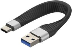TECHLY Cablu profesional, plat, date si incarcare rapida QC, USB-C tata la USB 3.2 Gen 2 tata, FPC, 12cm, 10 Gbps, Techly ICOCUSBC-FL-U322 (ICOCUSBC-FL-U322)