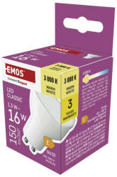 EMOS EMOS ZQ8EL2, LED izzó Classic MR16 fehér/ GU10 / 1, 3 W (16 W) / 150 lm / Meleg fehér (ZQ8EL2)