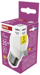 EMOS EMOS ZQ6E03, CLS Mini Globe LED-izzó / E27 / 2, 2 W (25 W) / 250 lm / semleges fehér (ZQ6E03)
