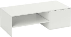 HomCom Dohányzóasztal, állítható, fém sínekkel, forgácslap, lábtartókkal, 110 x 52 x 36 cm, fehér (83B-521V90WT)