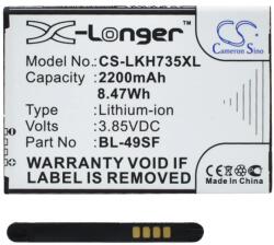 Cameron Sino LG G4S Beat CAMERON SINO Li-Ion akku 3.85V/2200mAh LG BL-49SF kompatibilis (CS-LKH735XL)
