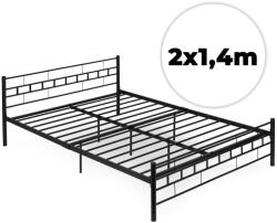 Homelux Fém franciaágy keret 140x200 cm fekete (DNYSF404A)