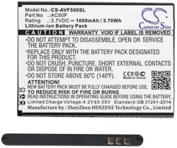 Cameron Sino Li-Ion akku 3.7V/1000mAh, Archos AC50F kompatibilis, FEKETE (CS-AVF500SL)
