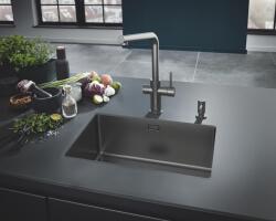 GROHE Baterie bucatarie Grohe 101068AL01, Blue Home, inalta, tip L, pentru racitor Blue Home, mat, grafit (101068AL01)