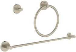 GROHE Set accesorii baie Grohe 40821EN1, Essentials City, 3 piese, fixare ascunsa, mat, nichel (40821EN1)