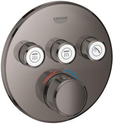 GROHE Unitate control Grohe 29121A00, Grohtherm Smartcontrol, 3 iesiri, termostat, necesita set fixare, lucios, grafit (29121A00)