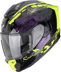 Scorpion Cască integrală pentru motocicletă Scorpion EXO-1500 Air Vortex, negru-galben fluo-cameleon (SCRP115-577-308)