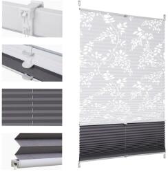 Sekey Duplapliszé Roló Day+Night Sötétítő Fúrás Nélkül Klemmfix Feszített Áttetsző Ausbrenner Mintás 70x100 cm Nyomott Szürke