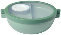 Mepal Bento Vita Bowl ebédes doboz rekeszekkel, öntet fedéllel és tálcával, 1500 ml, Nordic Sage szín