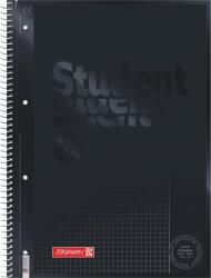 Brunnen Collegeblock Premium Student Colour Code spirálfüzet - A4, vonalas (26-os), 80 lap, onyx fekete