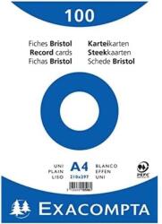 Exacompta 100 db Kartonlap Sima Lyukasztatlan Fóliában 210x297 mm Fehér