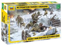 Zvezda Model Kit figurine 3611 - Vânători de tancuri sovietici cu câini (1: 35) (32-3611)