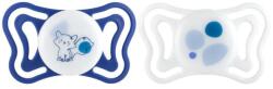 Chicco Suzete Physioforma Light din silicon ortodontice albastre 16-36m, 2 buc (AGS71086.21)