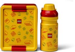 LEGO® Set de prânz LEGO Brick (sticlă și cutie) - roșu/galben (SL40580804)