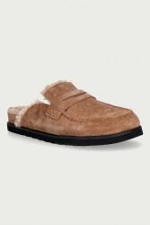 Dune London loafers slip-on pentru femei din piele întoarsă Goldy 9BY2-OBDW9N_82X