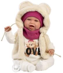 Llorens 74142 NEW BORN - păpușă realistă bebeluș cu sunete și corp moale din material textil (MA4-74142) Papusa