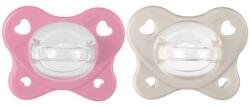 Chicco Suzeta Physio Dual Soft silicon fată 6-16m, 2 buc (AGS73087.51)