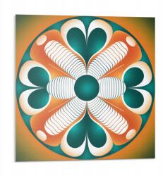 Wallfluent Fali Pvc csempe öntapadós virágmintás szimmetrikus 9 db 30x30 cm (010310410010000283167)