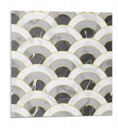 Wallfluent Dekoratív Vinil Padló Csempe Hullámos ívek minta 9 db 30x30 cm (010310410010000033348)
