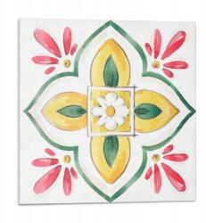 Wallfluent Vinil Dekoráció Fali Csempe Irodába Virágmintás keretben 9x30x30 (010310410010000283247)