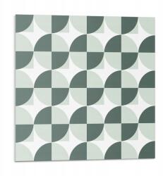 Wallfluent Falicsempe Pvc grafikával Kör- és négyzetgeometria 9 db 30x30 cm (010310410010000283053)