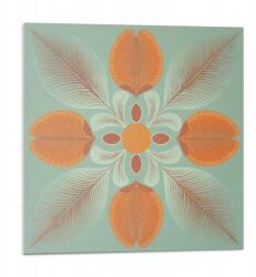 Wallfluent Dekoratív Vinil Fali Csempe Virágmintás levelekkel 9 db 30x30 cm (010310410010000283149)