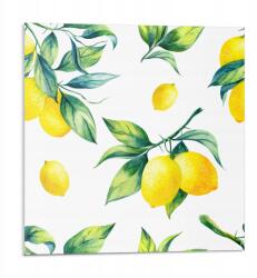 Wallfluent Fali Pvc csempe öntapadós minta citromokkal és levelekkel 9 db 30x30 cm (010310410010000276172)
