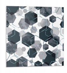 Wallfluent Falicsempe Pvc grafikával Absztrakt hexagonális minta 9 db 30x30 cm (010310410010000033431)