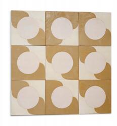 Wallfluent Öntapadós Vinil Csempe Előszobába Geometrikus kerekek és ívek 9x30x30 (010310410010000283017)