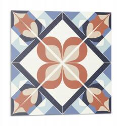 Wallfluent Fali Pvc csempe öntapadós szimmetrikus virágmintás 9 db 30x30 cm (010310410010000282938)
