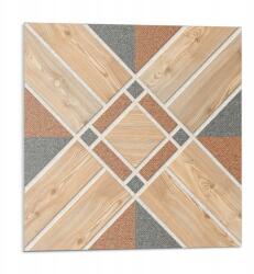 Wallfluent Vinil csempe öntapadós geometrikus mintás fa 9 db 30x30 cm (010310410010000283216)