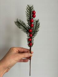 Ág , díszítő pikk-pakk zöld Berkenyével 30 cm (pik)