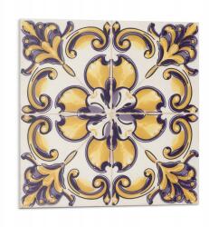 Wallfluent Fali Pvc csempe öntapadós virág motívumokkal 9 db 30x30 cm (010310410010000283177)