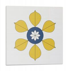 Wallfluent Dekoratív Vinil Fali Csempe Virágmintás levelekkel 9 db 30x30 cm (010310410010000283002)