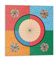 Wallfluent Dekoratív Vinil Padló Csempe Geometrikus minta körökkel 9x30x30 (010310410010000282915)
