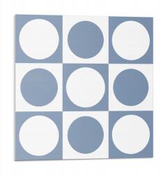 Wallfluent Vinil Csempe Grafikával Fürdőszobába Geometrikus körök hálóban 9x30x30 (010310410010000283019)