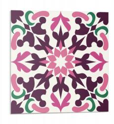 Wallfluent Fali Pvc csempe öntapadós szimmetrikus növényi mintás 9 db 30x30 cm (010310410010000283125)