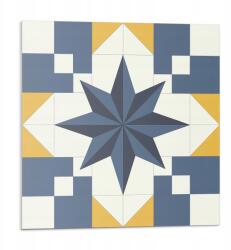 Wallfluent Vinil öntapadós csempe a konyhába Geometrikus csillag minta 9x30x30 (010310410010000282939)