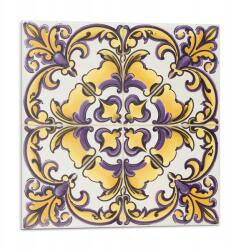 Wallfluent Fali Pvc csempe öntapadós virágmintás kerámia 9 db 30x30 cm (010310410010000283175)