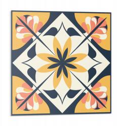 Wallfluent Falicsempe öntapadós Vinyl Virágmintás rombusz 9 db 30x30 cm (010310410010000283095)