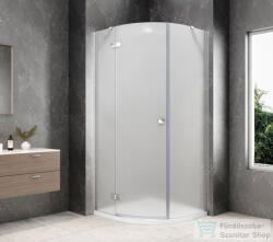 SAPHO GLOBE CHROME íves zuhanykabin 800x800 mm, balos, matt üveg (GB2680MLC) (GB2680MLC)